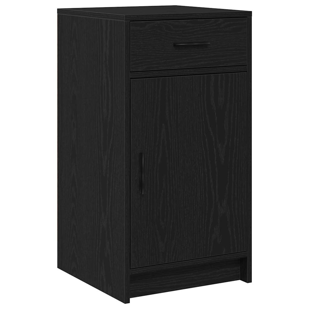 Kaptafel met lade 3 pcs Zwart 40 x 41 x 75 cm Bewerkt hout