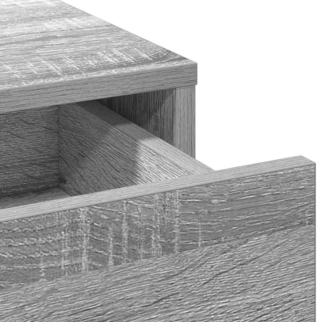 Plafondtafel met lade 3 pcs Grijs 40 x 41 x 75 cm Bewerkt hout