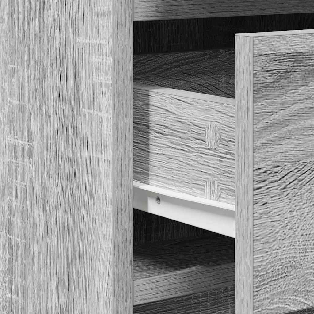 Plafondtafel met lade 3 pcs Grijs 40 x 41 x 75 cm Bewerkt hout