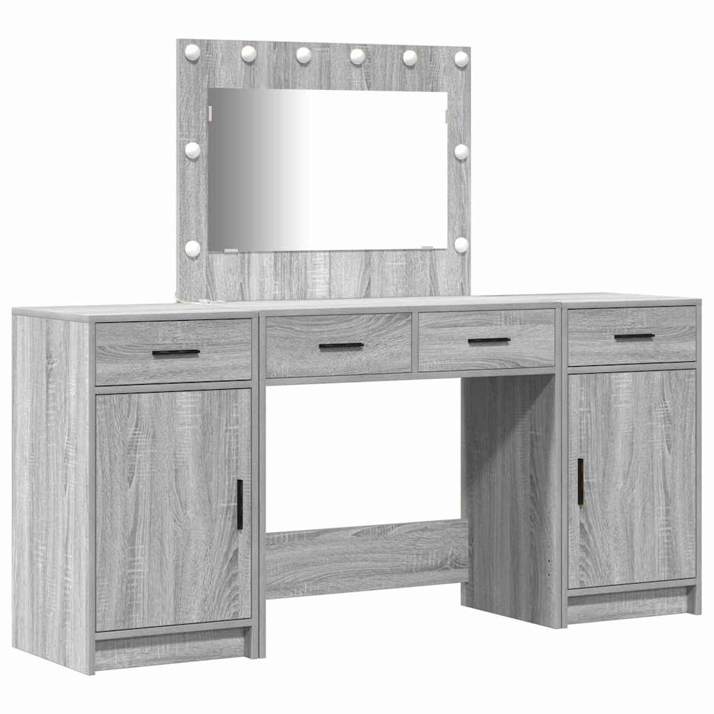 Plafondtafel met lade 3 pcs Grijs 40 x 41 x 75 cm Bewerkt hout