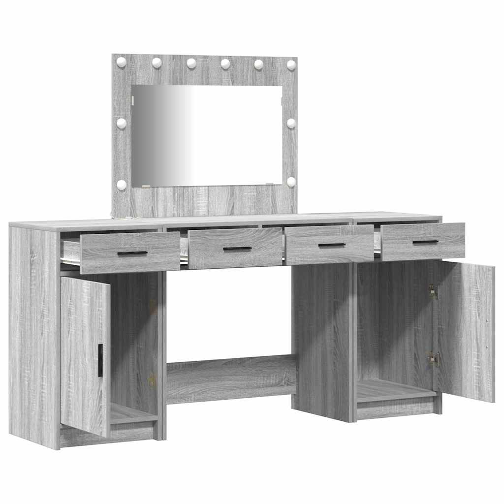 Plafondtafel met lade 3 pcs Grijs 40 x 41 x 75 cm Bewerkt hout