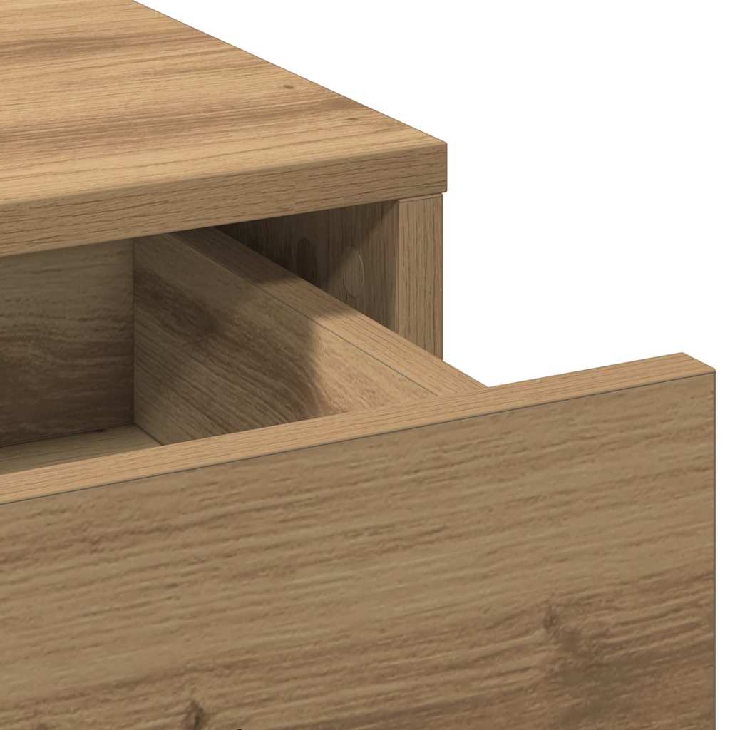 Plafondtafel met lade 3 pcs Bruin 40 x 41 x 75 cm Bewerkt hout