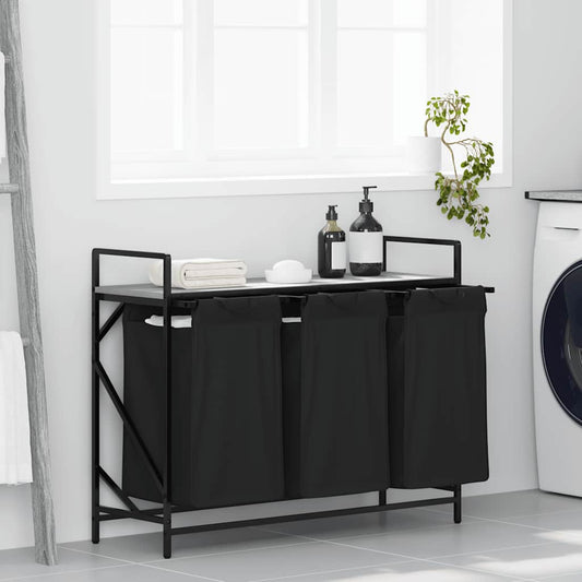 Wasmand 3 vakken met plank grijs sonoma eiken
