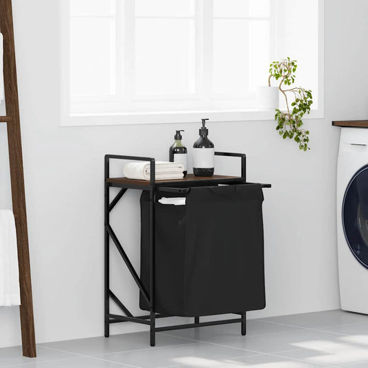 Wasmand 1 vak met plank bruin eikenkleurig