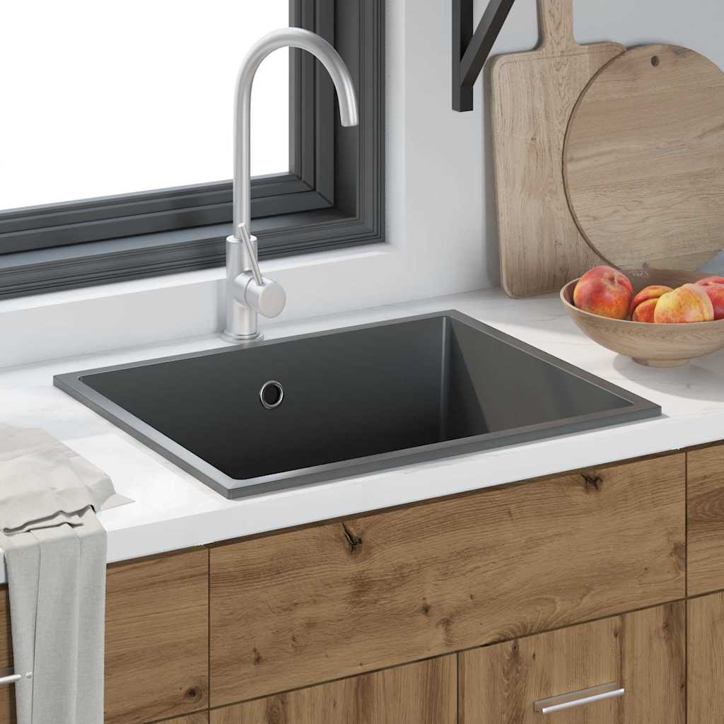 Keukenwasbak Grijs 54 x 44 x 20 cm Graniet