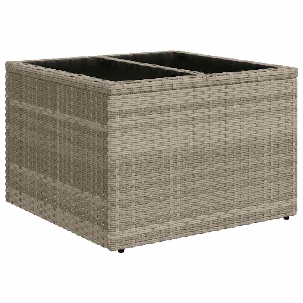 6-delige tuinset met kussens in grijs poly rattan