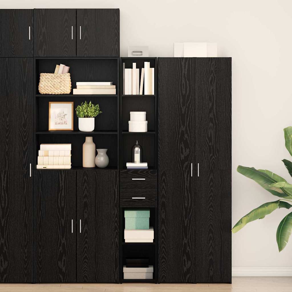 Dressoir modern zwart eikenkleurig