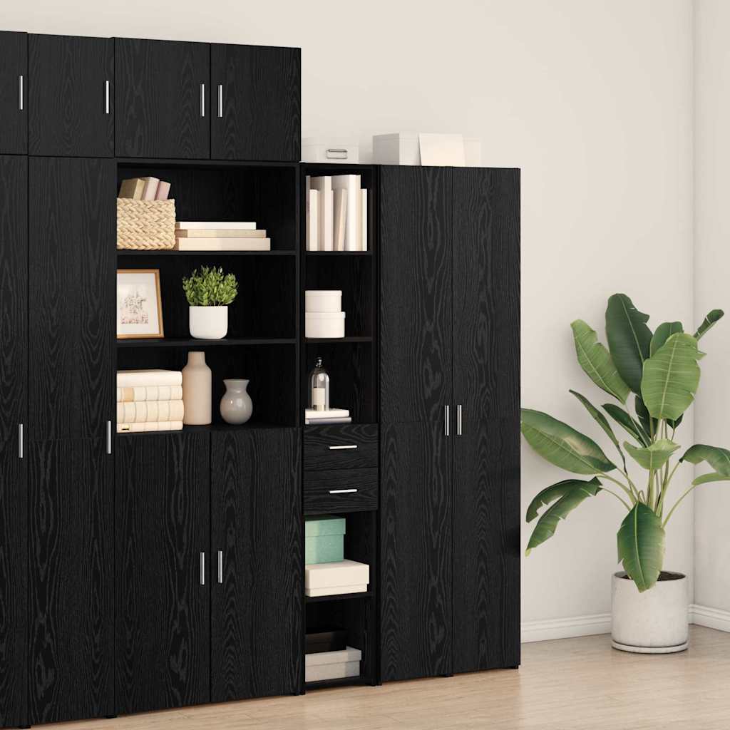 Dressoir modern zwart eikenkleurig