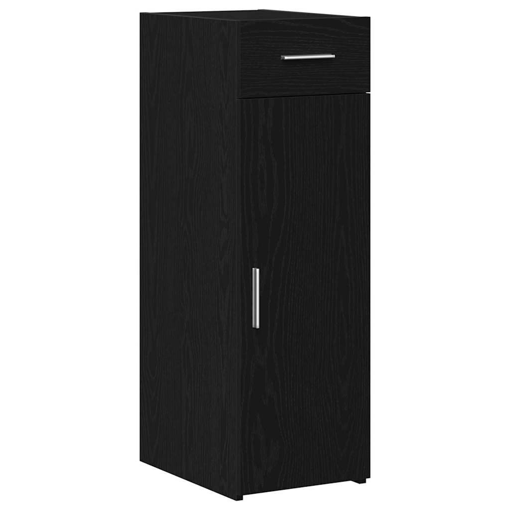Dressoir 30x42,5x93 cm bewerkt hout zwart eikenkleurig