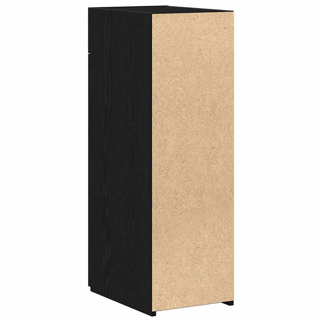 Dressoir 30x42,5x93 cm bewerkt hout zwart eikenkleurig