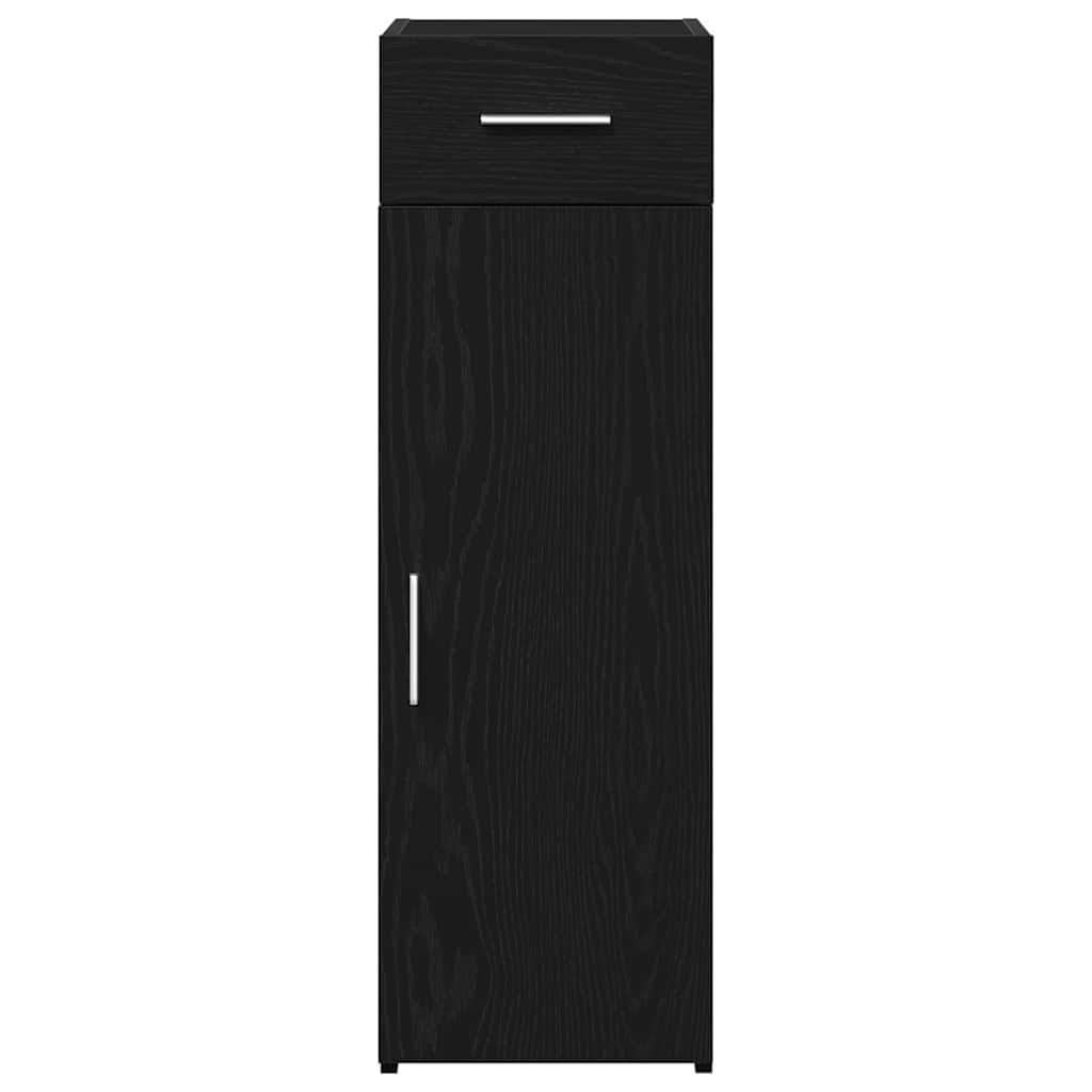 Dressoir 30x42,5x93 cm bewerkt hout zwart eikenkleurig