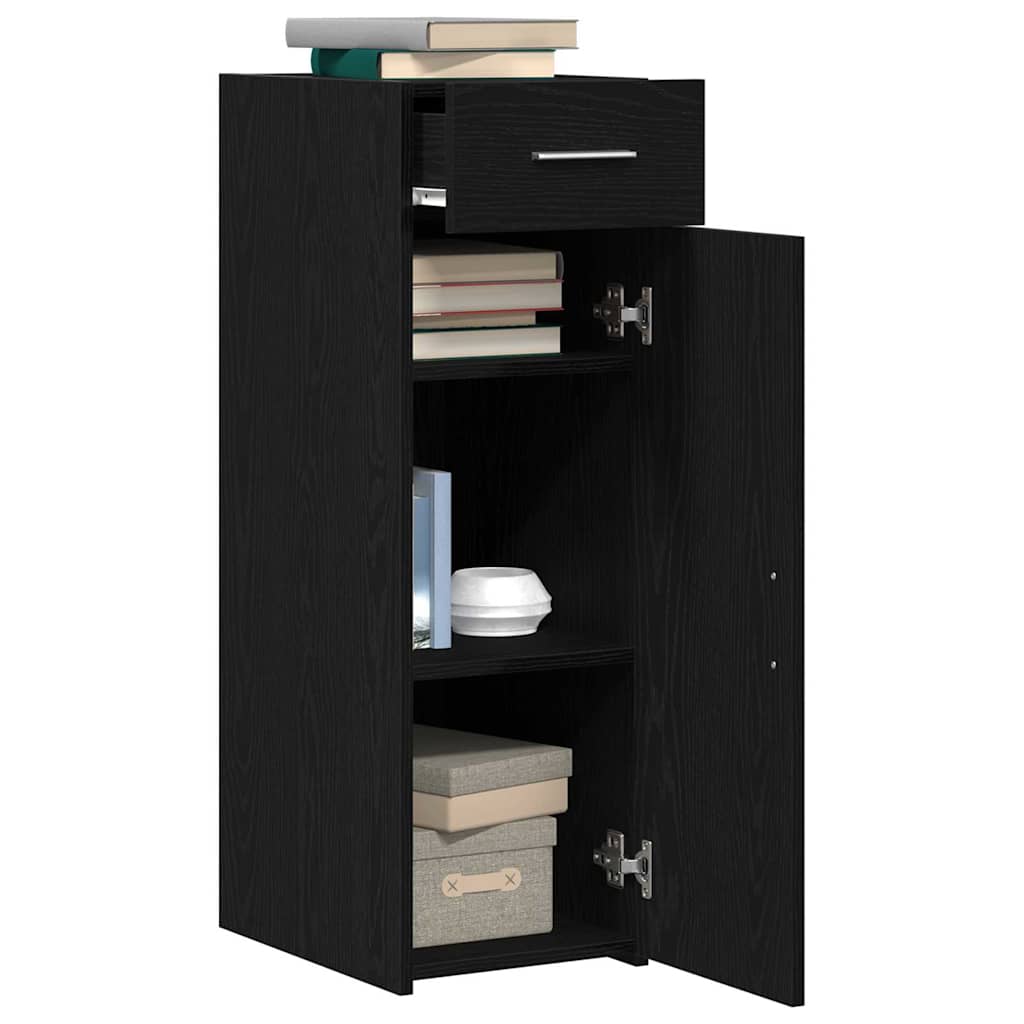 Dressoir 30x42,5x93 cm bewerkt hout zwart eikenkleurig