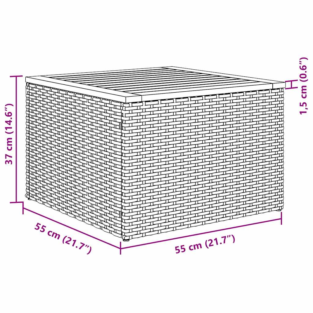 6-delige tuinset met kussens in het grijs van poly rattan