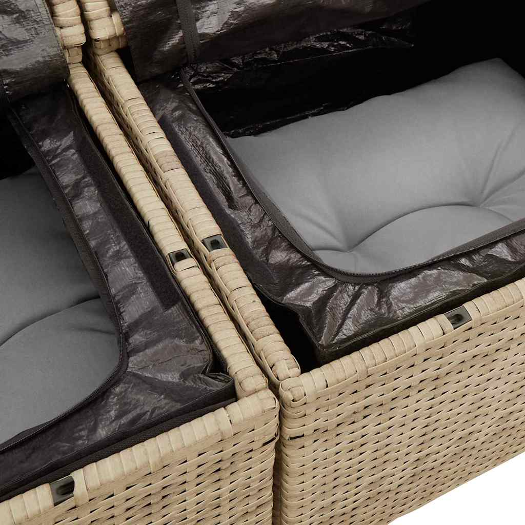 10 Delige Tuin Sofa Set 10 pcs Beige, lichtgrijs