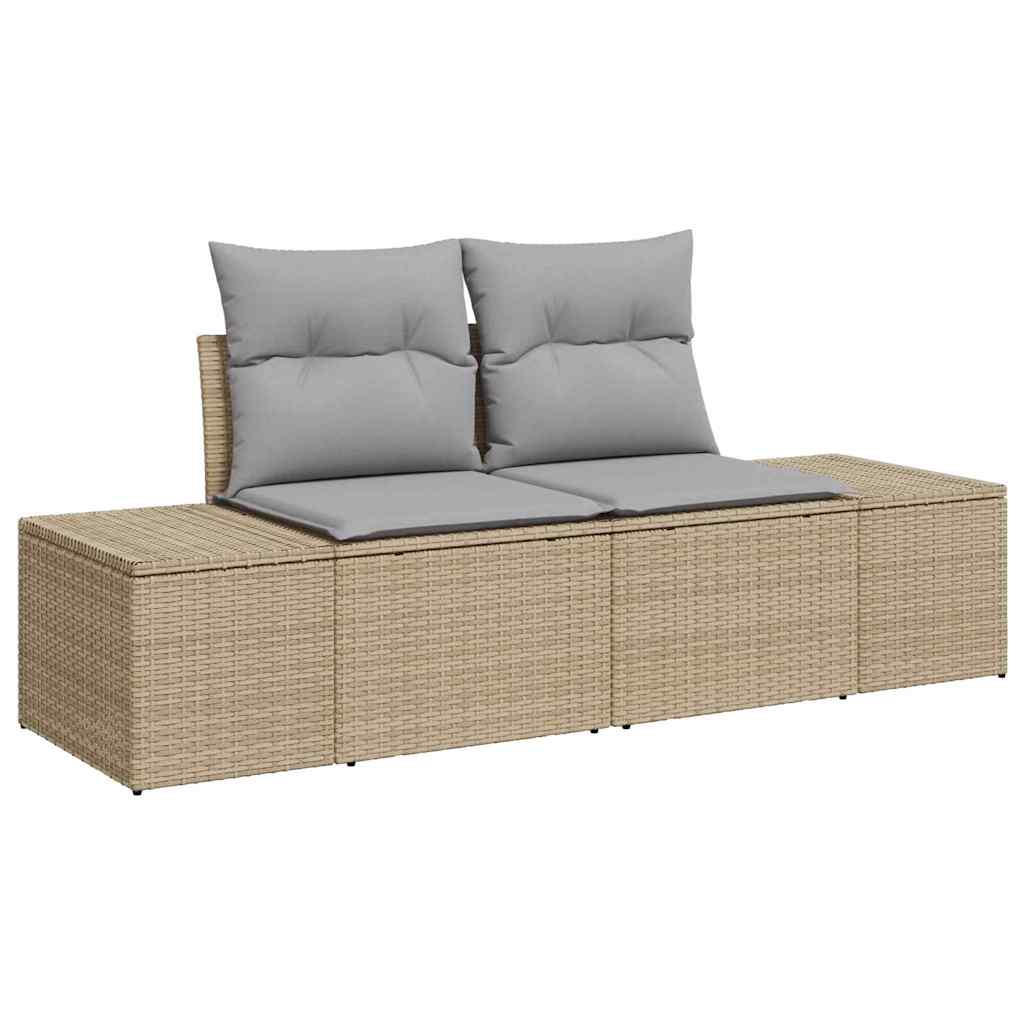 10 Delige Tuin Sofa Set 10 pcs Beige, lichtgrijs