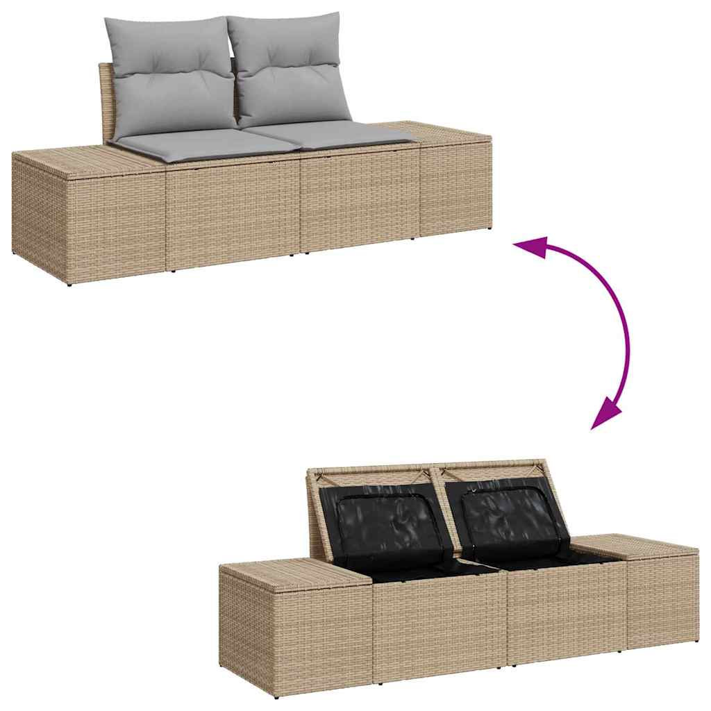 10 Delige Tuin Sofa Set 10 pcs Beige, lichtgrijs
