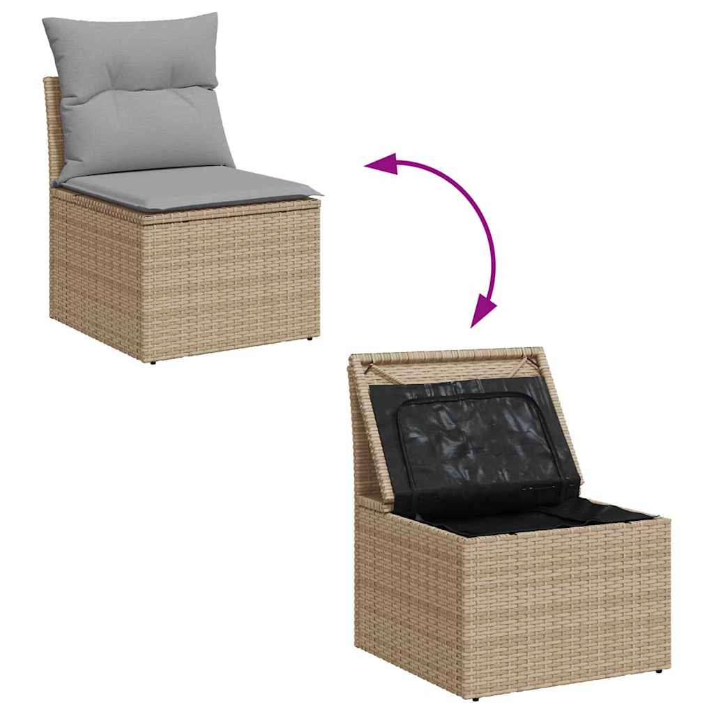 10 Delige Tuin Sofa Set 10 pcs Beige, lichtgrijs