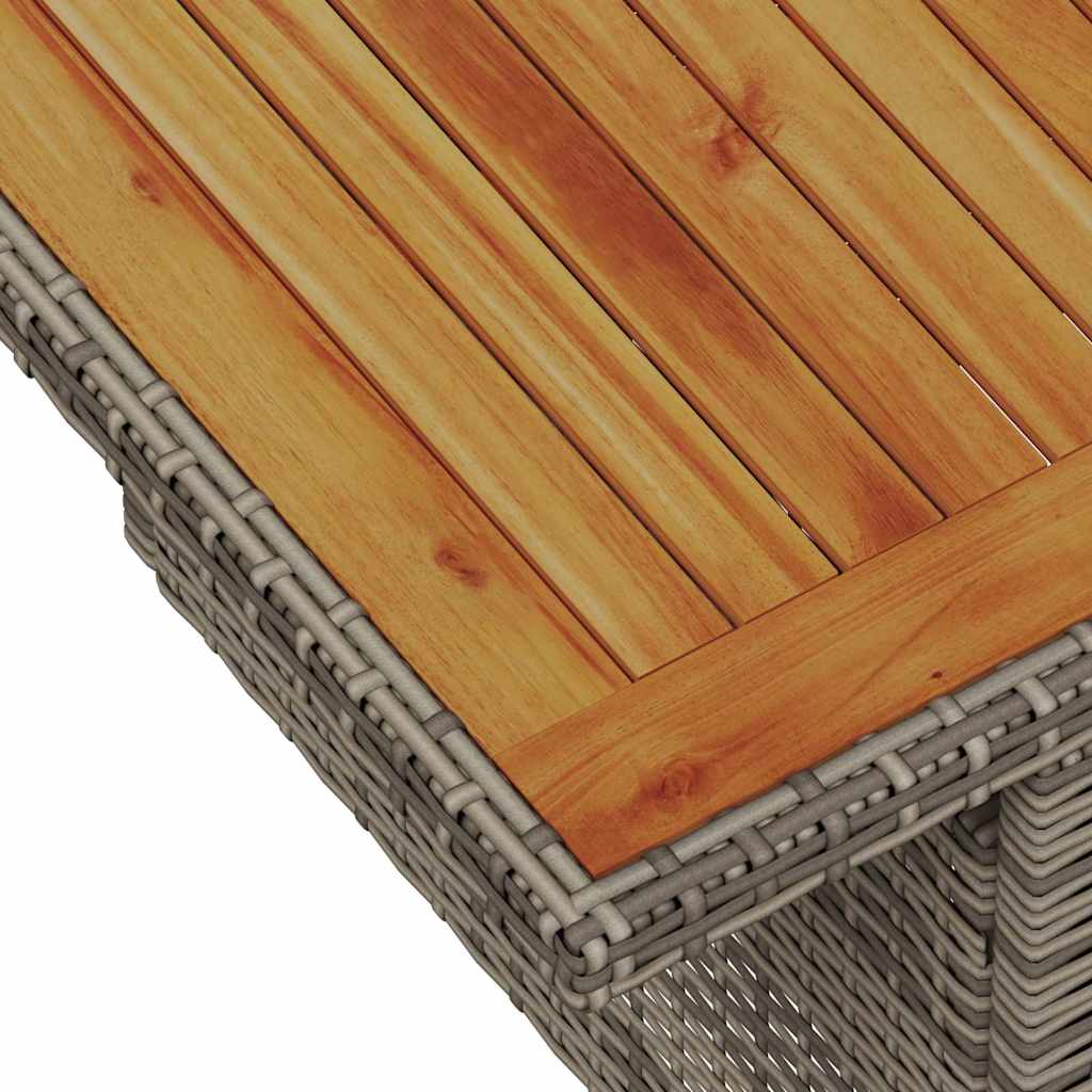 6-delige tuinset met kussens in grijs poly rattan