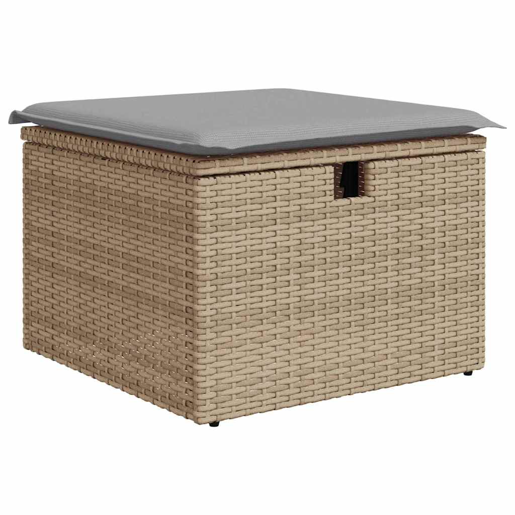 6-delige tuinset met kussens in Beige van Poly Rattan