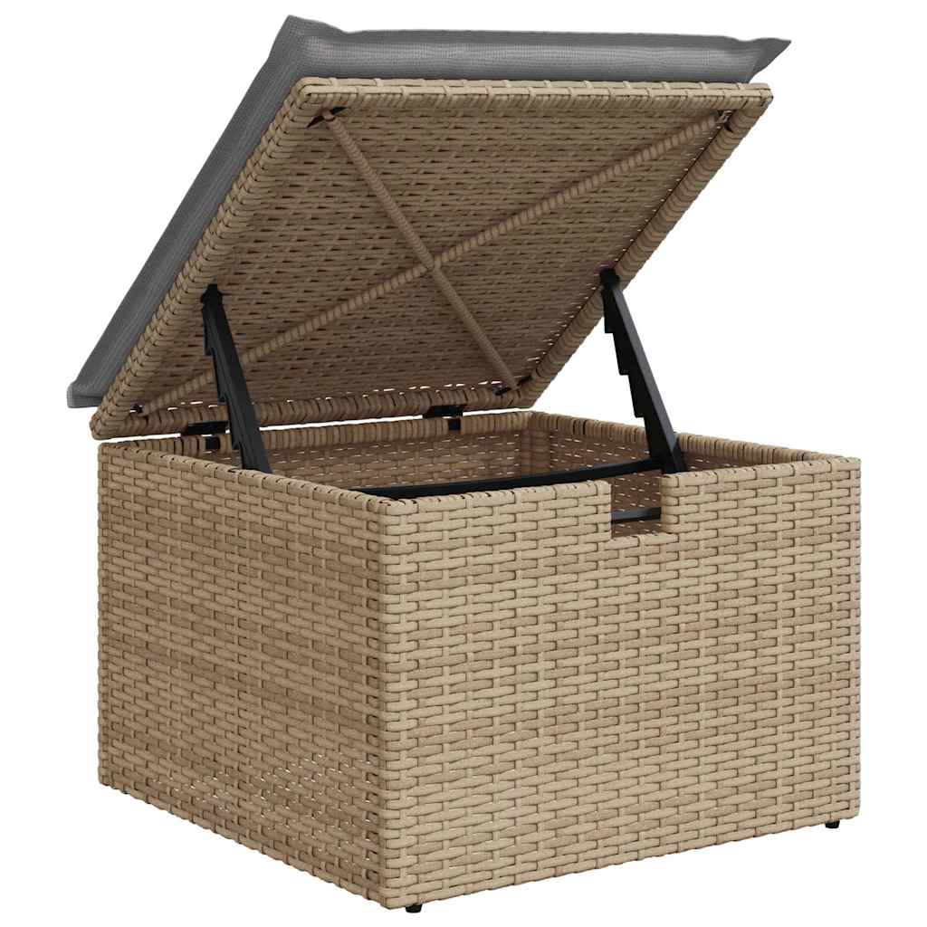 6-delige tuinset met kussens in Beige van Poly Rattan