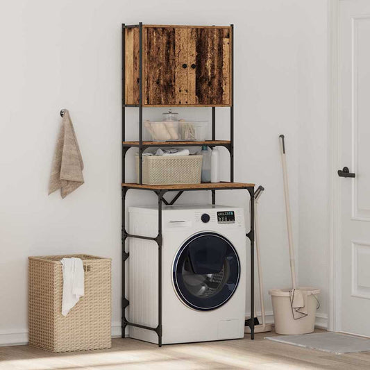 Wasmachinekast Oude Hout 68x48.5x194 cm