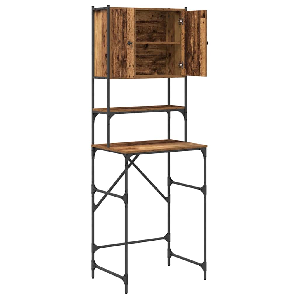 Wasmachinekast Oude Hout 68x48.5x194 cm