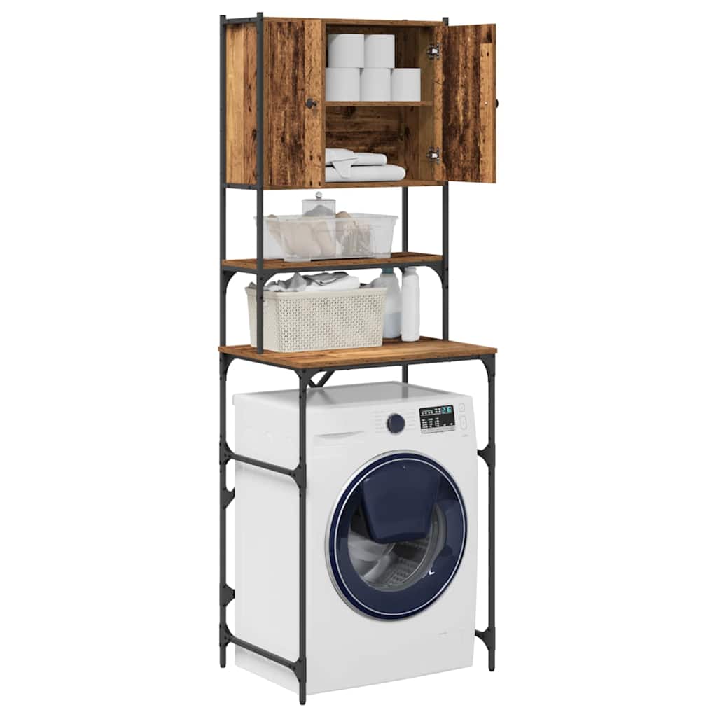 Wasmachinekast Oude Hout 68x48.5x194 cm