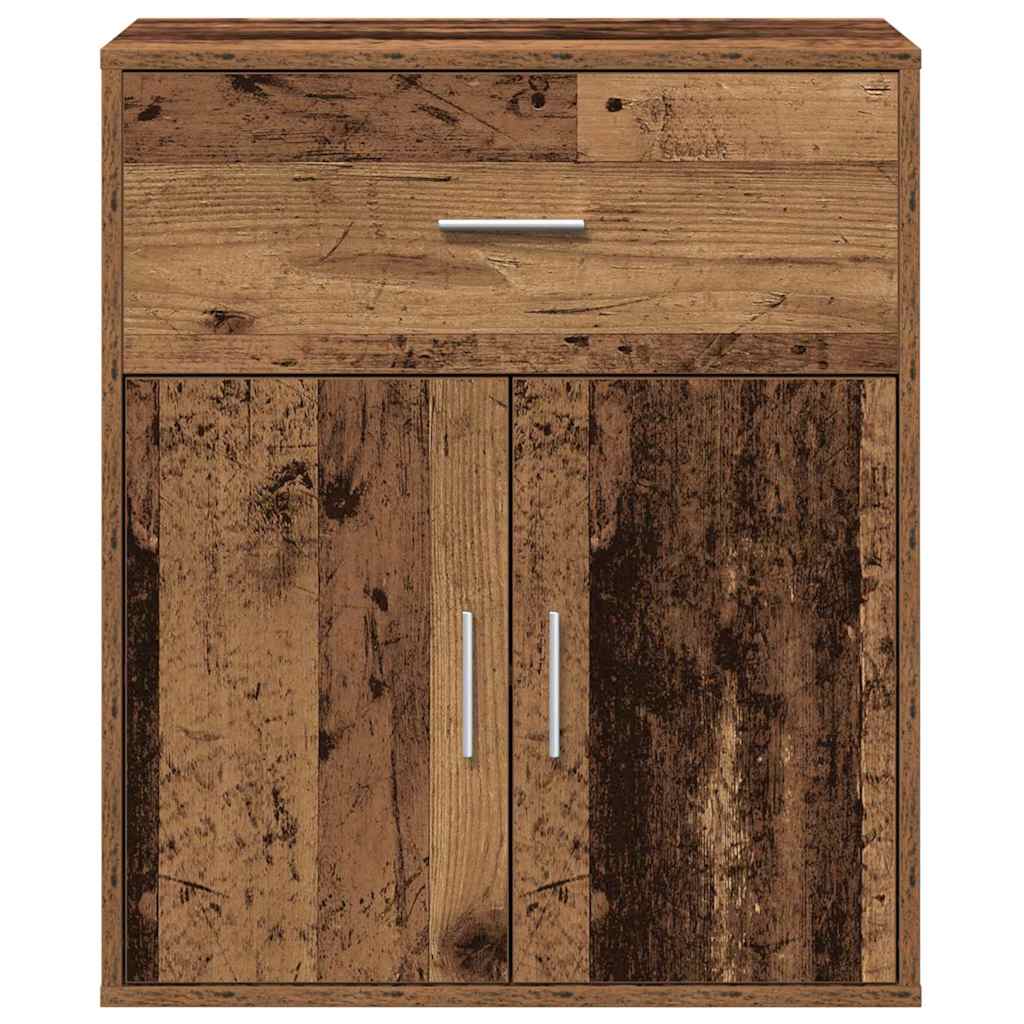 Dressoir met lade met plank met opslag met de deur Oud hout 60 x 31 x 70 cm Bewerkt hout