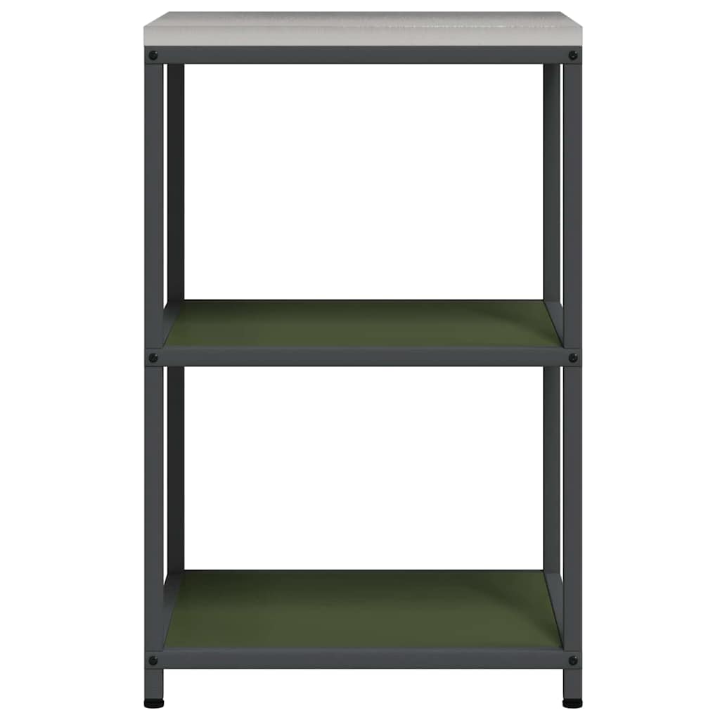 Keuken opslag plank met plank met opslag Olijfgroen Staal