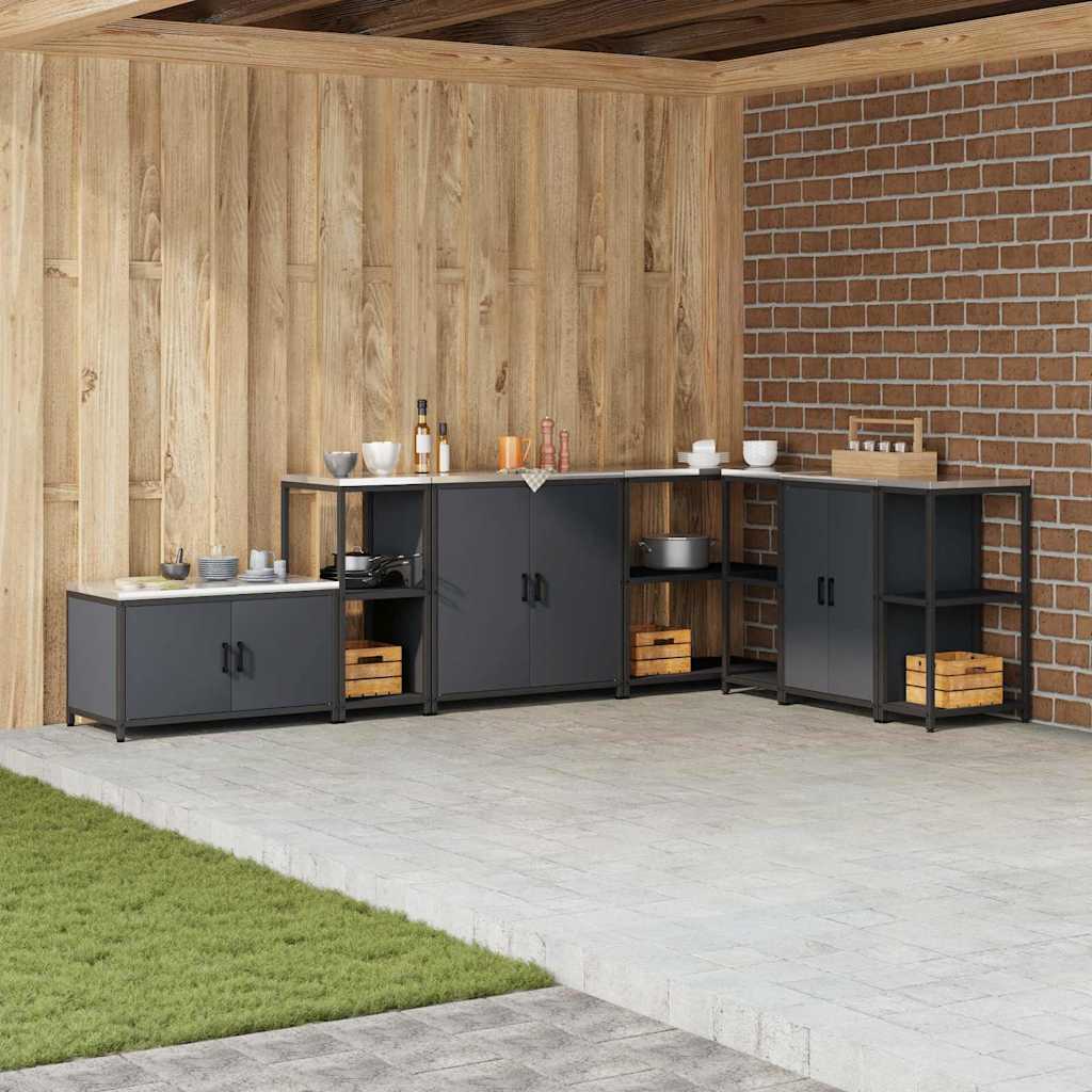 Keuken opslag plank met plank met opslag Antraciet Staal