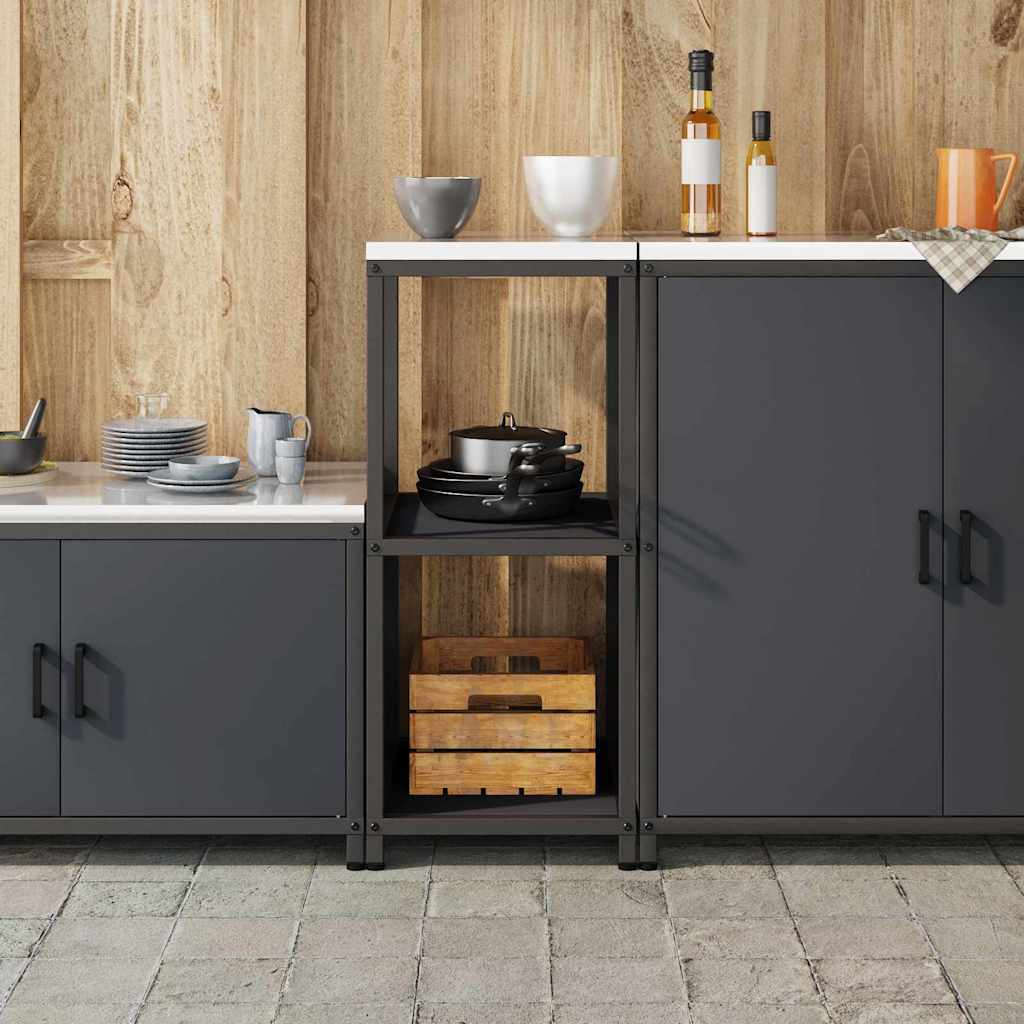 Keuken opslag plank met plank met opslag Antraciet Staal